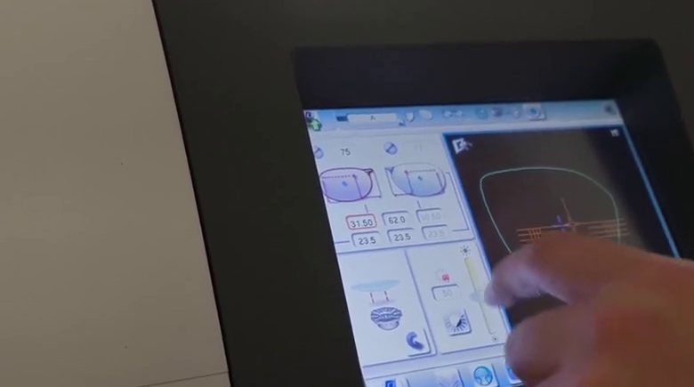Biseladora digital del taller de Óptica Roma